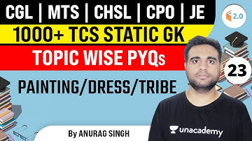 4:00 PM - All SSC Exams | Static Gk PYQs by Anurag Singh | Painting/Dress/Tribe