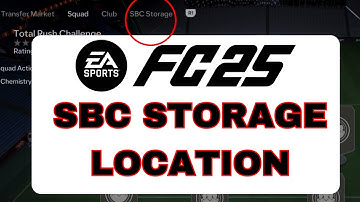 FC25 Tutorial: Where to Find the New SBC Storage!