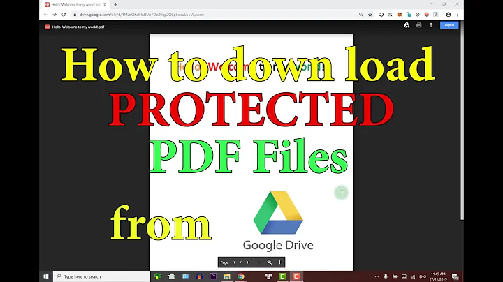 How to download protected PDF files from Google Drive * HOW TO