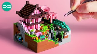 Tutorial 02 | Let's Make Minecraft Cherry Blossom House  ASMR