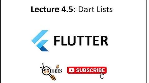 Lec 4.5 - Dart Lists (Urdu / Hindi)