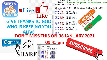x86 Array programming (APL programming using Emu86) & Accessing Variable address 2