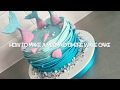 Mermaid Ombré Wave cake tutorial