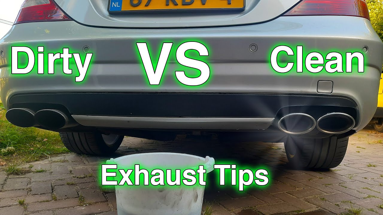 Polished Exhaust Tips make a big difference! Mercedes cls55 amg 