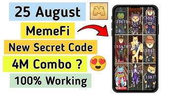 ( Level 1-12) memefi new secret combo 25 august | memefi coin daily code today 25 august all levels