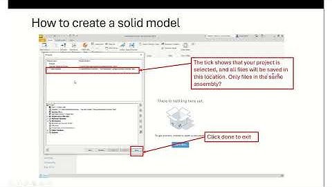 How to create a project/file in Inventor