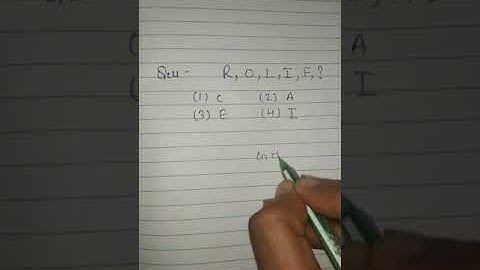 R,O,L,I,F,? find the missing alphabet? #MathsMotivation #shorts #ssc #video #reasoning