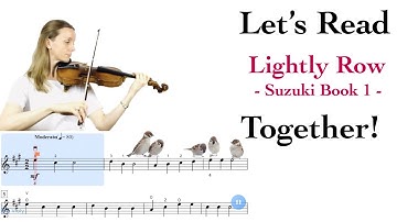 Lightly Row - with Synchronized Sheet Music - slowly!