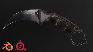 Product Showcase Karambit Knife 3D model | Blender