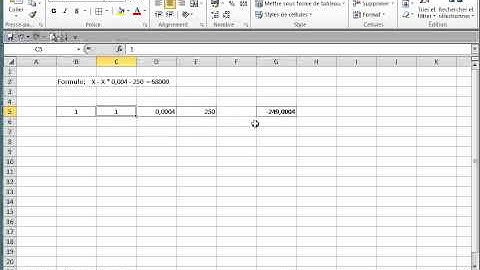 Utilisation du solveur dans Excel 2010