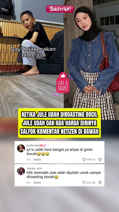 “Jule Diroasting Bocil, Netizen: ‘Udah Gak Ada Harga Dirinya 😭’' #jule #daehoon #bocil #viral