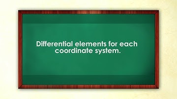 5. Differential elements for each coordinate system