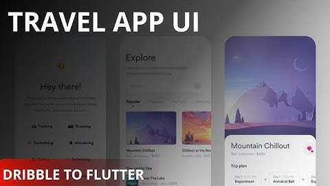 Travel app ui • Flutter • Dribbble • Ui showcase • #flutter  #dribbble  #dart  #uiux