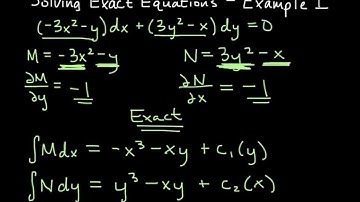 Exact Differential Equations - Example 1