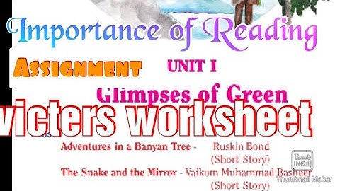 victers English worksheet