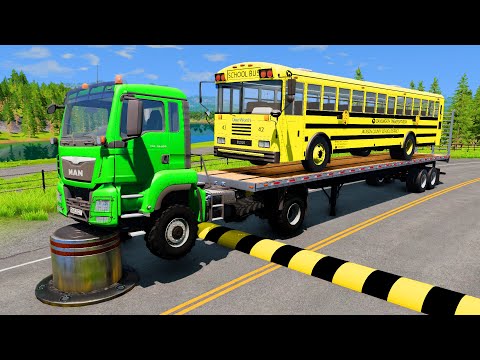 Big & Small Choo-Choo McQueen Boy, King Dinoco vs Pixar Car,Tow Mater vs DOWN OF DEATH -BeamNG.Drive