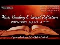 Today's Catholic Mass Readings and Gospel Reflection - Wednesday, March 4, 2026