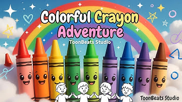 Colorful Crayon Adventure 🖍️🌈 Learn Colors for Kids | Fun 3D Animated Song | Toon Beat Studio