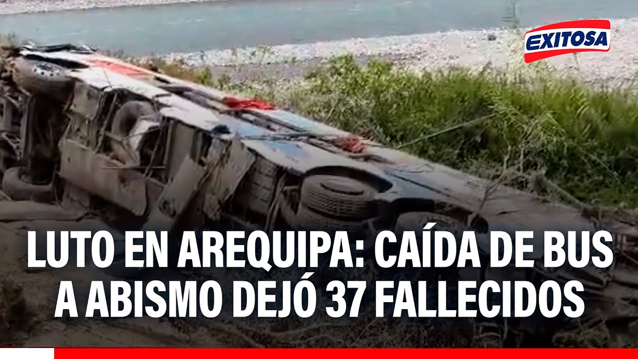 🔴🔵 Tragedia en Arequipa: 37 fallecidos dejó caída de bus a abismo tras impacto de auto