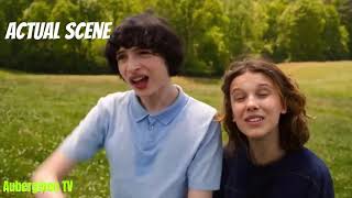 Stranger Things Bloopers vs Actual Scenes (100% funny) 😂
