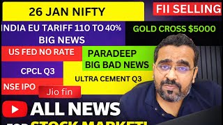LATEST SHARE MARKET NEWS💥26 JAN💥INDIA EU DEAL CPCL NEWS💥NALCO NEWS💥PARADEEP NEWS PART-1&amp;2