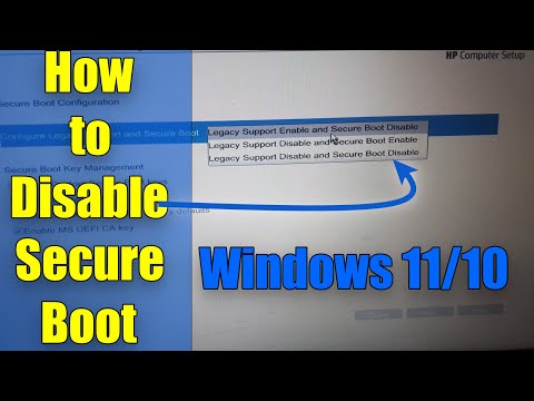 How to Disable Secure Boot hp Windows 11 10 | Secure boot | disable secure boot | hp secure boot