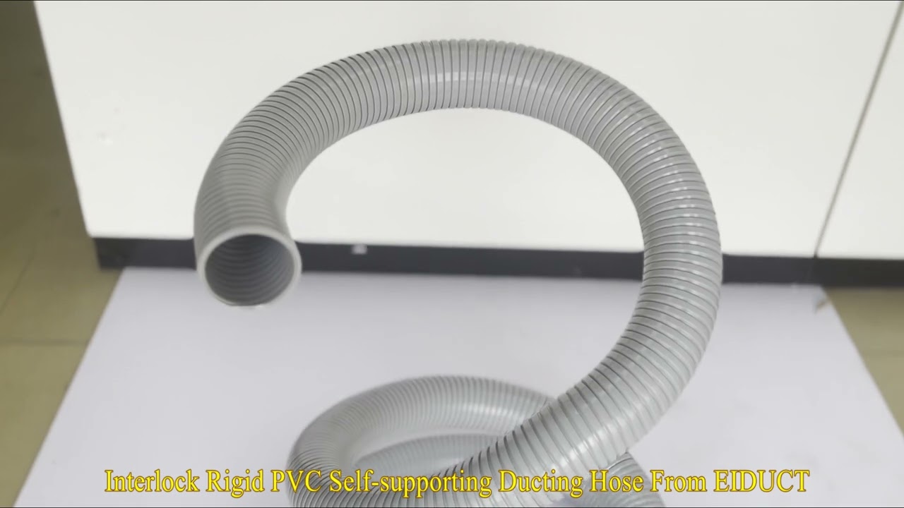 Maintain Shape Interlocked Rigid PVC Self supporting Ducting Hose From Ecoosi Industrial Co., Ltd.