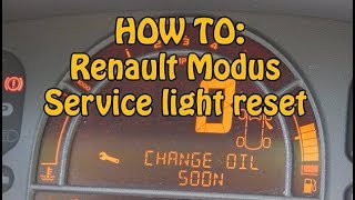 Service Light Reset - Renault Modus