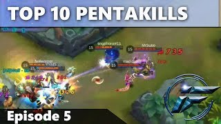 3 PENTAKILLS IN 2 MINUTES! TOP 10 PENTAKILLS #5 - MOBILE LEGENDS