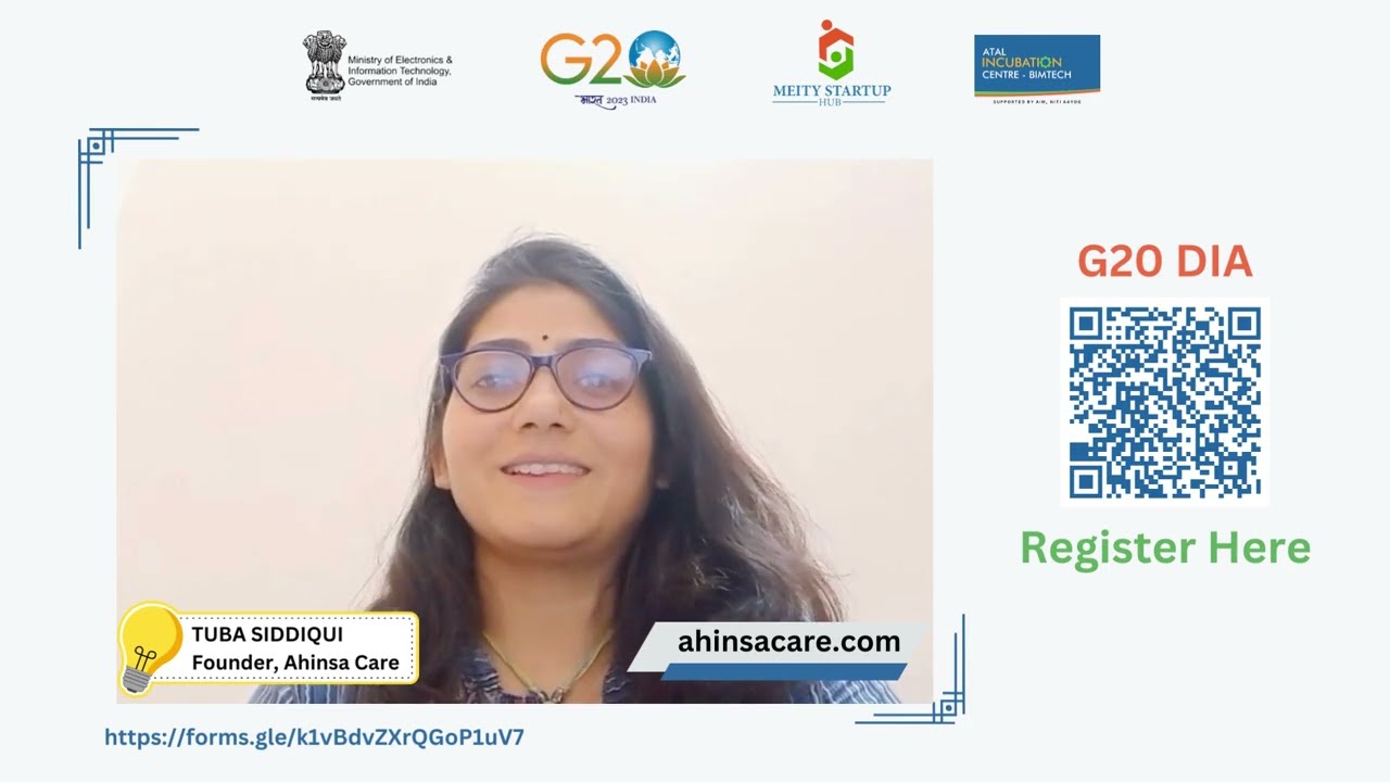 AhinsaCare | Meity Startup Hub launched G20-DIA (G20-Digital Innovation Alliance)