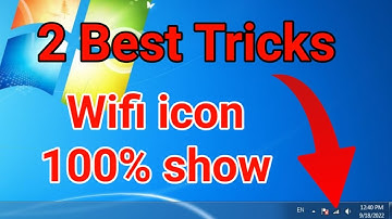 WiFi icon Not Showing on task bar Windows 7 | Two ways to Resolve missing Network icon - Hindi 2022
