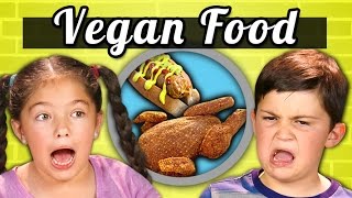KIDS EAT VEGAN FOOD! (Vegan Shrimp, Chicken, Ice Cream) | Kids Vs. Food