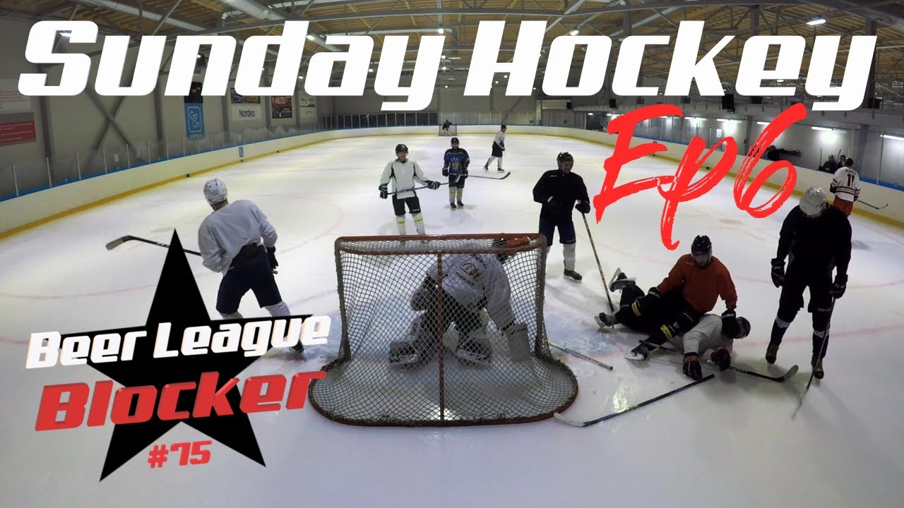 Beer League Hockey Sunday Hockey Ep6 Behind the Net Goalie Cam