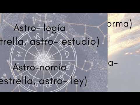 Video: ¿Cómo se relacionan los significados de las palabras astronauta astronomía y Aster?