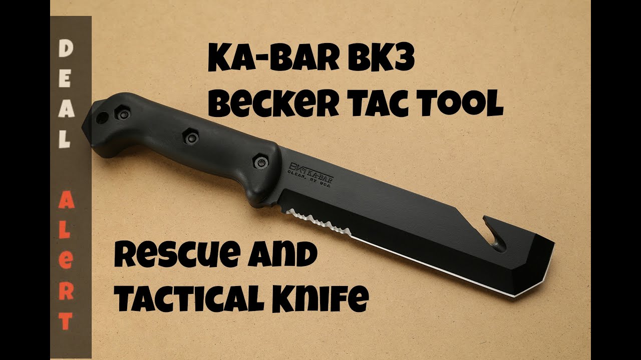 Deal Alert 72 KABAR Becker BK3 Tac Tool/Knife YouTube
