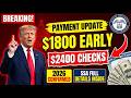 JUST ANNOUNCED: $1,800 Early + $2,400 Social Security Checks 2026 — SSA Full Details!