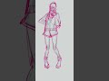 Procreate timelapse of a woman taking a selfie- vibrant art! #procreate #celshading #digitaldrawing