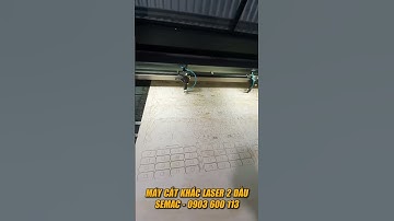 Máy cắt khắc dấu laser 2 đầu semac #máycắtlasercnc #maycatlaser #quocduy #shorts