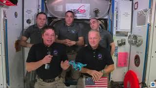 Space Station bids farewell to SpaceX Demo-2 crew in ceremony