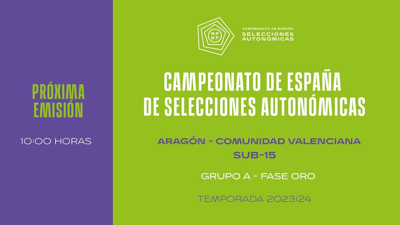 Sub-15 GRUPO A – Fase Oro - Selección Aragonesa-Selección Comunidad Valenciana -1 Marzo 