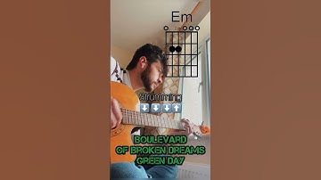 Thumbnail of How to play boulevard of broken dreams! #guitarr #guitarlesson #acoustic #violão #fypシ #greenday