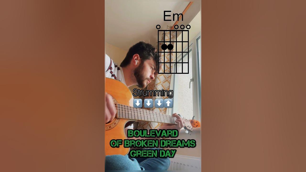 How to play boulevard of broken dreams! #guitarr #guitarlesson #acoustic #violão #fypシ #greenday