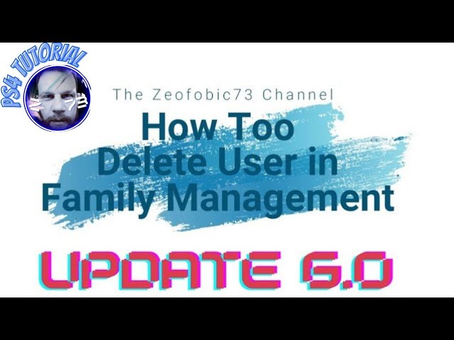 Opmærksomhed tempo købmand How to Delete a User as a Family Manager - PS4 - Update 6.0 - YouTube