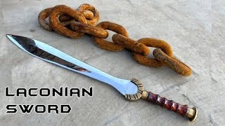 Forging Laconian SWORD out of Rusted Iron chain | Metal Craft. #trending #youtubeshorts #fyp