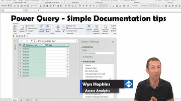 Power Query Simple Documentation Tips