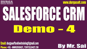 SALESFORCE CRM tutorials || Demo - 4 || by Mr. Sai On 21-03-2023 @9AM IST