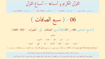 🌷قرآن كريم🌷ختمة (7) أيام🌷يوم (6)🌷