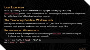 Resolving the Exclude Argument Ignored Issue in LINQPad