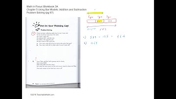 MIF Workbook 3A solutions Ch 5 Using Bar Models Addition & Subtraction Problem Solving (pg 87-88)