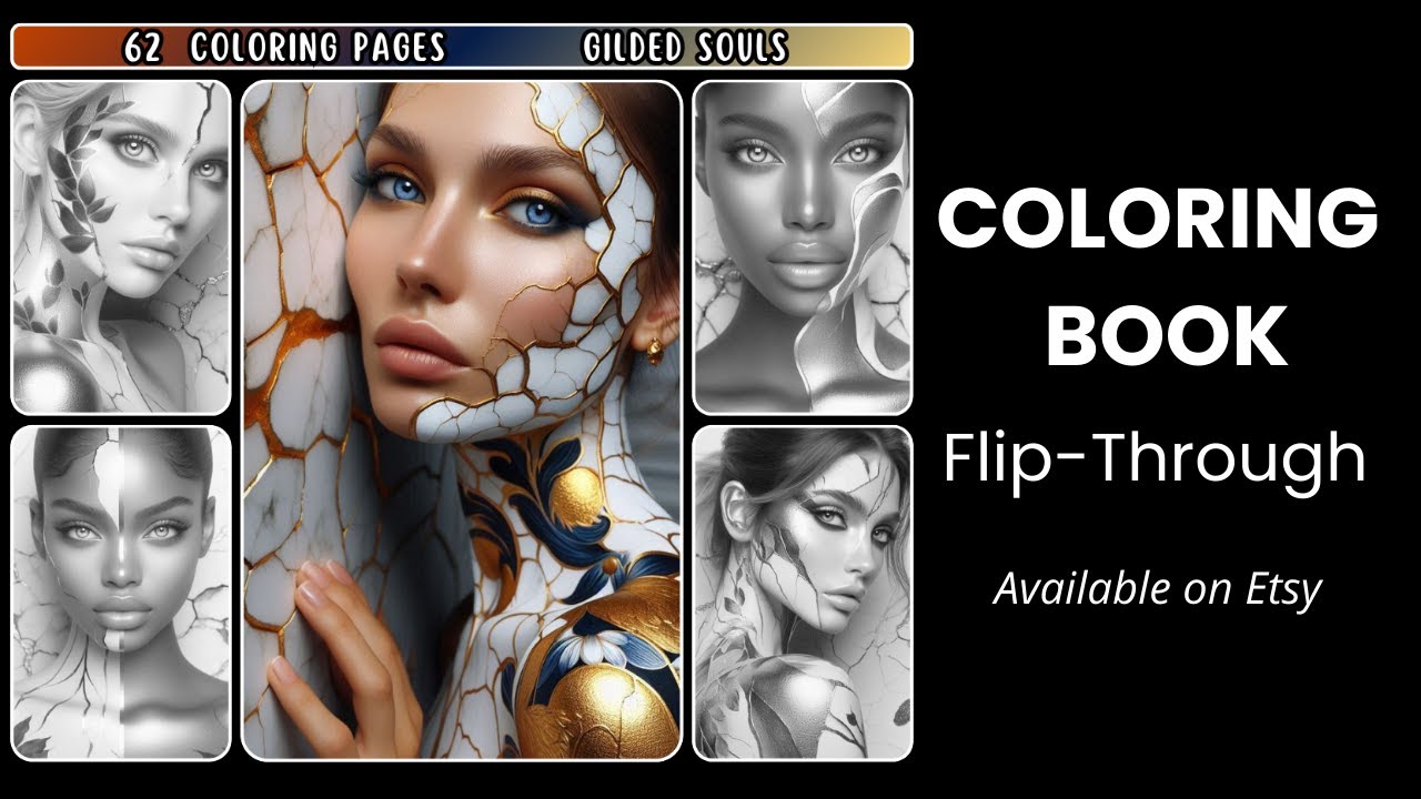 Gilded Souls 💖🌸 Women You’ll Want to Bring to Life! 🖍️🎨